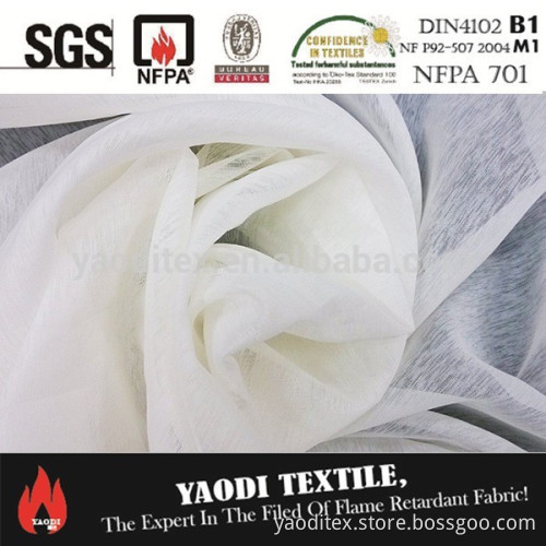 Wholesale fire retardant sheer curtain fabric